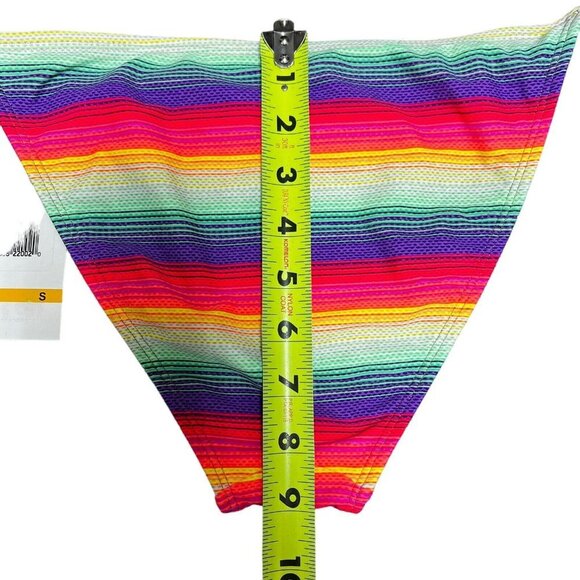 NWT California Waves String Bikini Bottoms Small Jrs Multicolor Beaded Side Ties - Picture 9 of 16